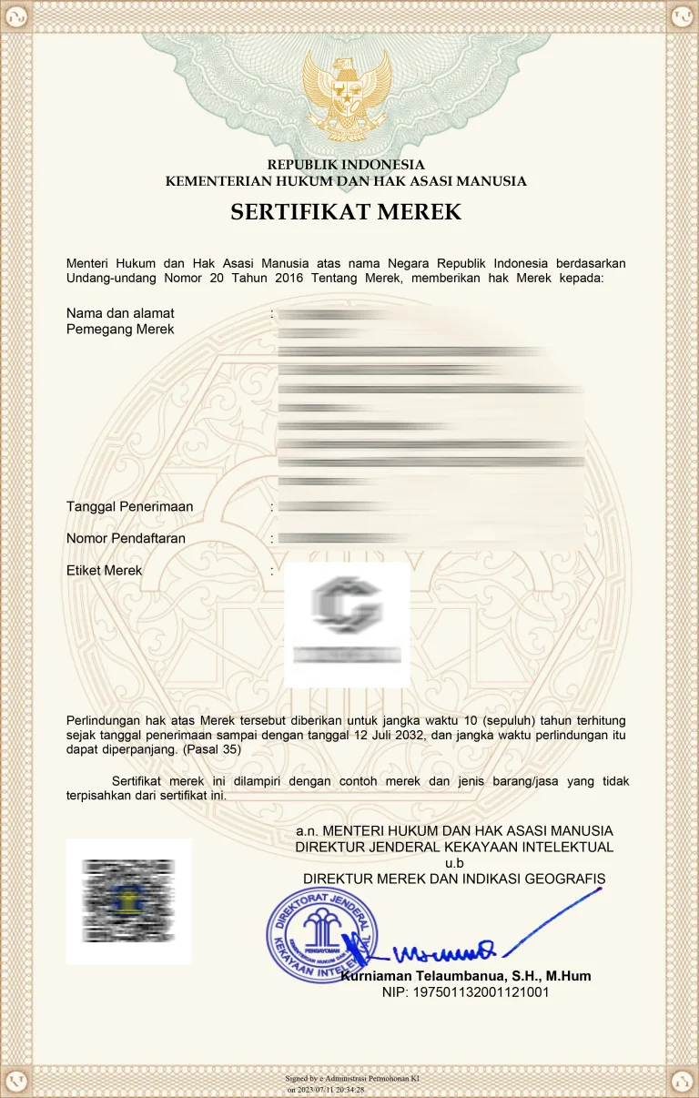 SERTIFIKAT MEREK PG 5